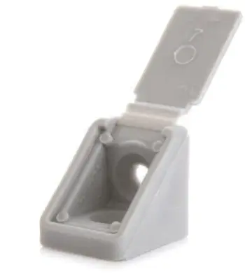 Mbajtëse këndore Haushalt F2 S24, set 20 copë, plastike, gri