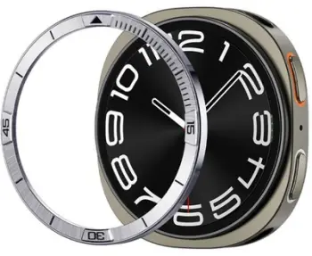 Bezel çelik për smartwatch Spigen Bezel Tune Pilot, për Samsung Galaxy Watch8 44mm, çelik inox, argjend