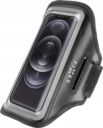 Mbajtëse krahu sportive FIXED Armband Sport, për telefona deri 6.7", rezistente ndaj ujit, e zezë