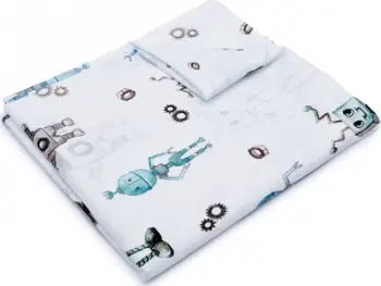 Bezhë foshnjore PULP BAMBOO Bamboo Swaddle ROBOTS 50008-9, bambu, për bebe