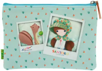 Portofol Santoro Flat Pouch An Apple a Day, me dy zinxhirë, i shumëngjyrshëm