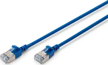 Kabllo rrjeti Digitus CAT 6A F FTP Slim Patch, 0.5m, blu