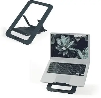 Mbajtëse laptopi Leitz Ergo Aluminium Ultra Flat 63460089, e rregullueshme, alumini, gri e errët