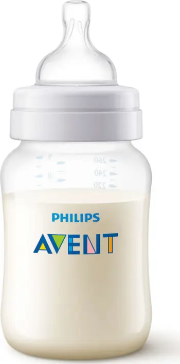 Biberon Philips Avent Anti colic, 260 ml, 1 muaj+, transparent