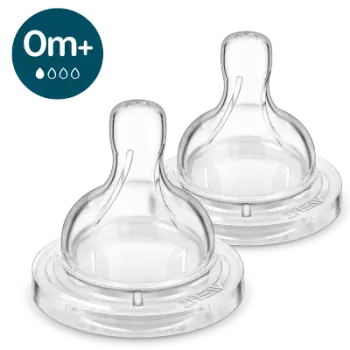 Biberona Philips Avent Airflex Teat T2 (0m+, 2 copë)
