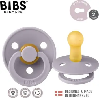 Biberon qetësues BIBS Colour, Hevea natyrale, madhësia M, gri Fossil