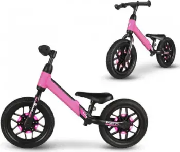 Bicikletë pa pedale Qplay Balance Bike Spark, rrota me LED, për fëmijë 3-6 vjeç, rozë