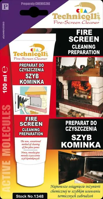 Preparat pastrues për xham oxhaku Technicoll Fire Screen Cleaner, 100ml, për blozë dhe njolla djegieje