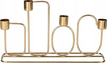 Mbajtëse qirinjsh Golden, për 4 qirinj, 27cm, e artë