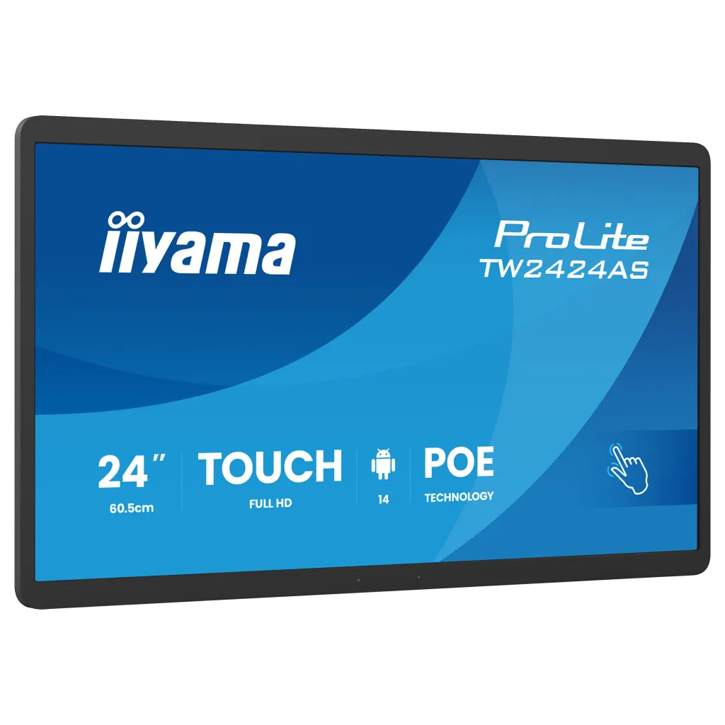 Ekran interaktiv iiyama ProLite TW2424AS-B3P, 24", Full HD, Android, me prekje - 1