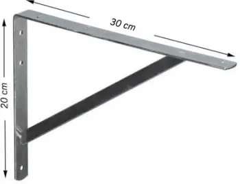 Mbajtëse muri për raft DYMO SB-05, 200x300x30 mm, metalike, e bardhë