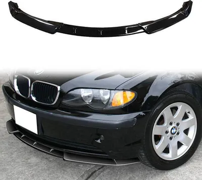 Splitter përparmë BMW E46 4D, ABS, gloss black, i zi - 1