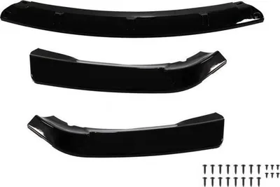 Splitter përparmë BMW E46 4D, ABS, gloss black, i zi - 5