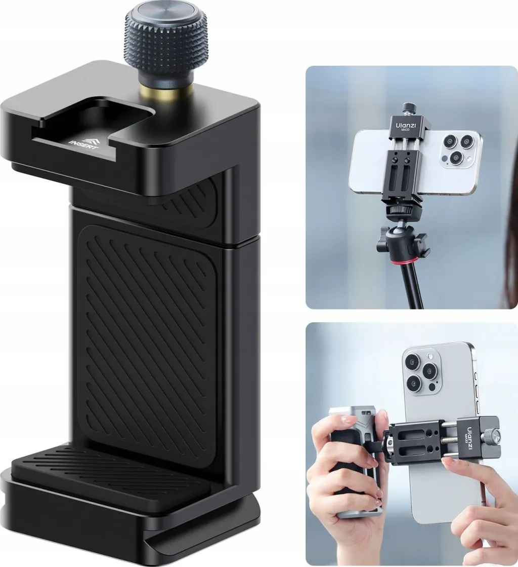 Mbajtëse telefoni Ulanzi MA33 Swiss Arca, për tripod, e zezë - 1