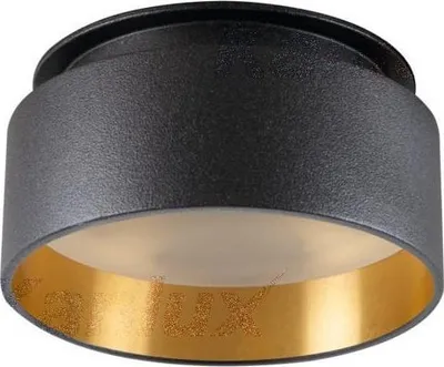 Spot i brendshëm Govik Recessed Ring, i zi dhe ari - 1