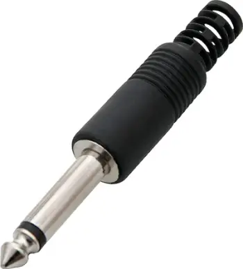 Prizë audio HQ Jack 6.3mm, mono, plastike, e zezë