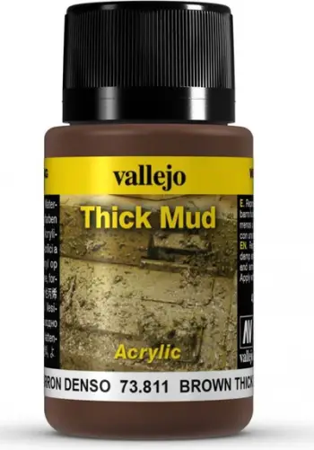 Efekt modelimi Vallejo Brown Thick Mud, 40ml, baltë e trashë kafe