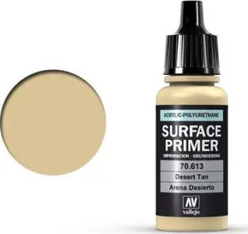 Primer akrilik poliuretani Vallejo Desert Tan, bazë për airbrush, 17ml