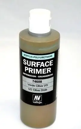 Primer poliuretani Vallejo AV Polyurethane 74608, 200ml, US Olive Drab