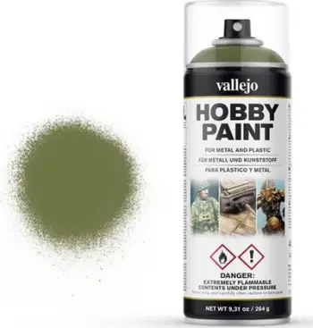 Spray bojë Acrylicos Vallejo VJP28027, 400 ml, mat, Goblin Green e gjelbër