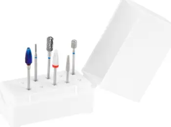 Mbajtëse për freza thonjsh Exo Nail Drill Bits 2, plastike, transparente