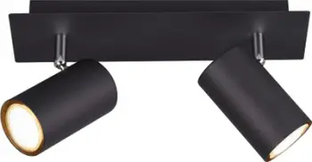 Spot tavanor Netlighting Marley, 2 drita, GU10, i zi mat