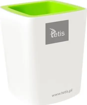 Mbajtëse për stilolapsa Tetis Green, plastike, kompakte, jeshile