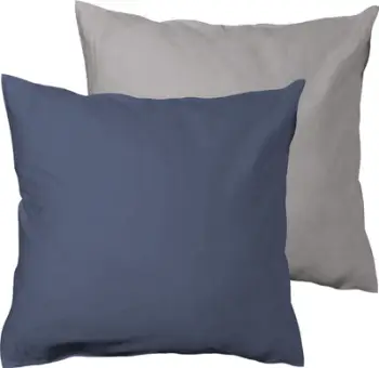 Këllëf jastëku sateni Double Face, 40x40 cm, navy dhe argjendtë