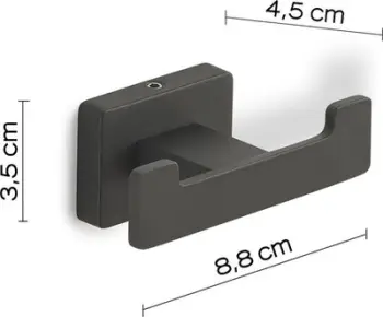 Mbajtëse peshqiri Gedy Athene Matte, metal, e zezë mat
