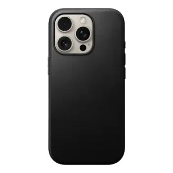 Këllëf lëkure Nomad Modern me MagSafe për iPhone 16 Pro, mbrojtës, i zi