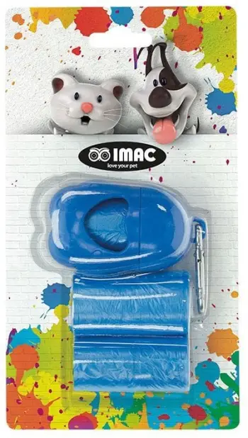 Mbajtëse qese higjienike për qen Imac, me grep metalik, 3 rrotulla, shumëngjyrëshe