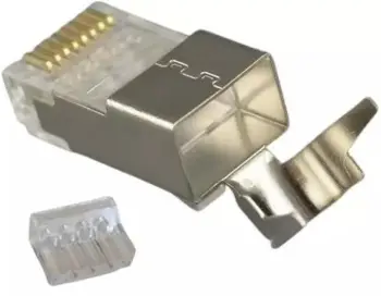 Fishe rrjeti RJ45 FTP CAT7, komplet 20 copë, metalike, transparente