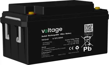 Bateri AGM Voltage VE12-65, 12V, 65Ah, gri