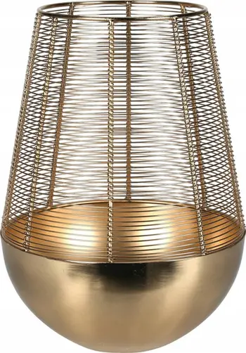 Mbajtëse qiriri Home and Styling Collection, metal, 23 x 32 cm, ngjyrë ari