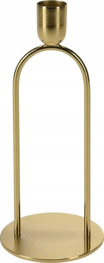 Mbajtëse qiriri Home & Styling Collection, 20 cm, metal, ngjyrë ari