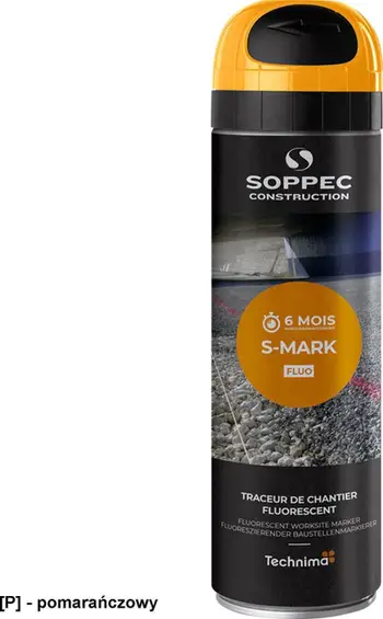 Sprej fluorescent për shënjim Soppec S-MARK, 500 ml, ngjyrë e kuqe
