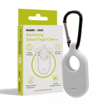 Këllëf Samsung SmartTag2, silikon, i bardhë