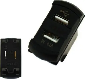 Prizë makinë TurboWorks F Socket, 12/24V, 2xUSB 4.2A, me voltmetër