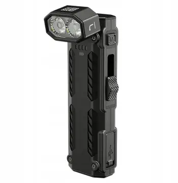Elektrik dore Nitecore EDC09, LED CRI i lartë, rikarikues USB C, i zi