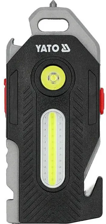 Elektrik dore Yato 6 në 1, LED 400 lm, rikarikues USB C, i zi
