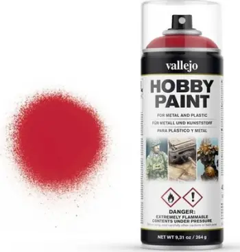 Sprej boje Vallejo Bloody Red, 400ml, mat, e kuqe e errët