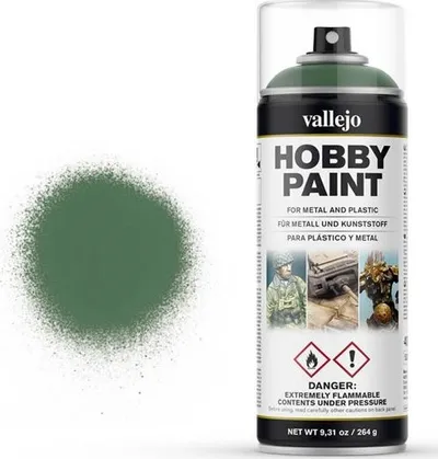 Sprej hobi Vallejo 28028 Sick Green, 400 ml, e gjelbër - 1