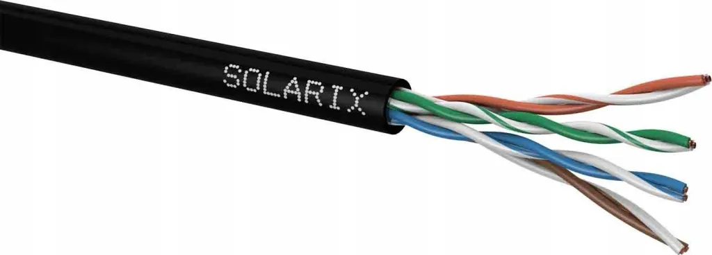 Kabllo rrjeti Solarix SXKD-5E-UTP-PE, Cat5E, 100m, i zi - 1
