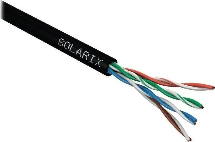 Kabllo rrjeti Solarix SXKD-5E-UTP-PE, Cat5E, 100m, i zi - 3