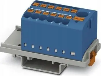 Bllok shpërndarës Phoenix Contact, 13 dalje, 4mm² 24A 690V, blu