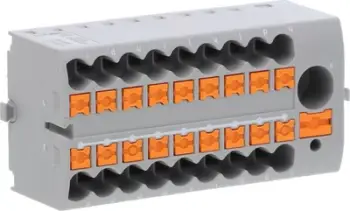 Bllok shpërndarës Phoenix Contact, 19 dalje, 4mm² 24A, 690V, gri