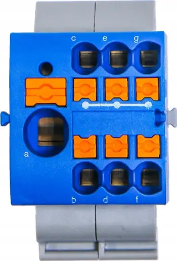Bllok shpërndarës Phoenix Contact PTFIX, 7 dalje, 4mm², 24A, kafe