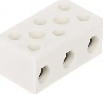 Bllok elektrik Simet KE-CPO-30A-3P, 3 pole, porcelan, i bardhë