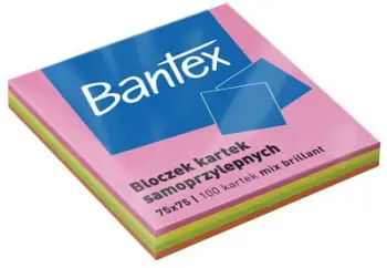 Bllok fletësh vetëngjitëse Hamelin Mix, 75x75 mm, 100 fletë
