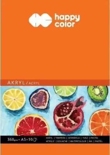 Bllok për akrilik Happy Color GDD Pad, A5, 360g, 10 fletë, i bardhë